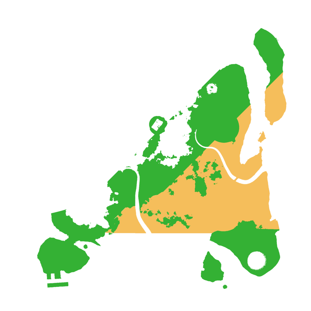 Biome Rust Map: Procedural Map, Size: 3000, Seed: 39628