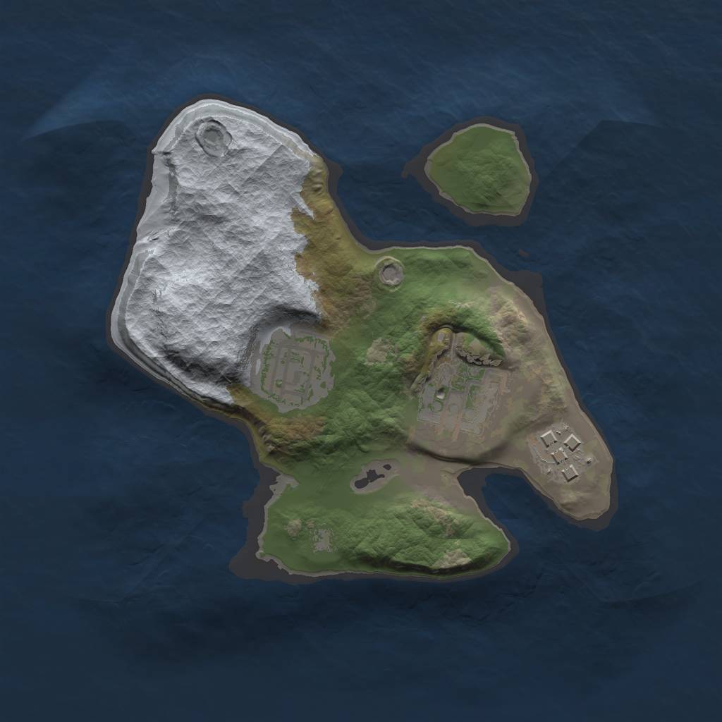 Rust Map: Barren, Size: 2000, Seed: 42, 5 Monuments