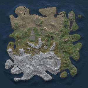 Thumbnail Rust Map: Procedural Map, Size: 4000, Seed: 348610171, 18 Monuments