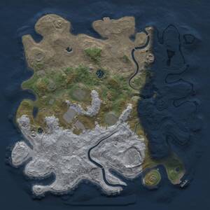 Thumbnail Rust Map: Procedural Map, Size: 4000, Seed: 348610171, 15 Monuments