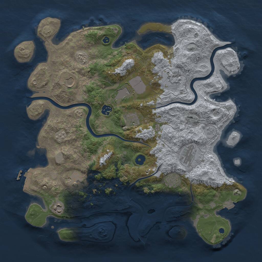 Rust Map: Procedural Map, Size: 3900, Seed: 1528680808, 15 Monuments