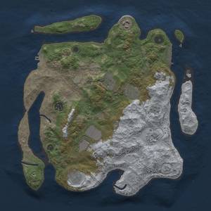 Thumbnail Rust Map: Procedural Map, Size: 3500, Seed: 30500, 17 Monuments