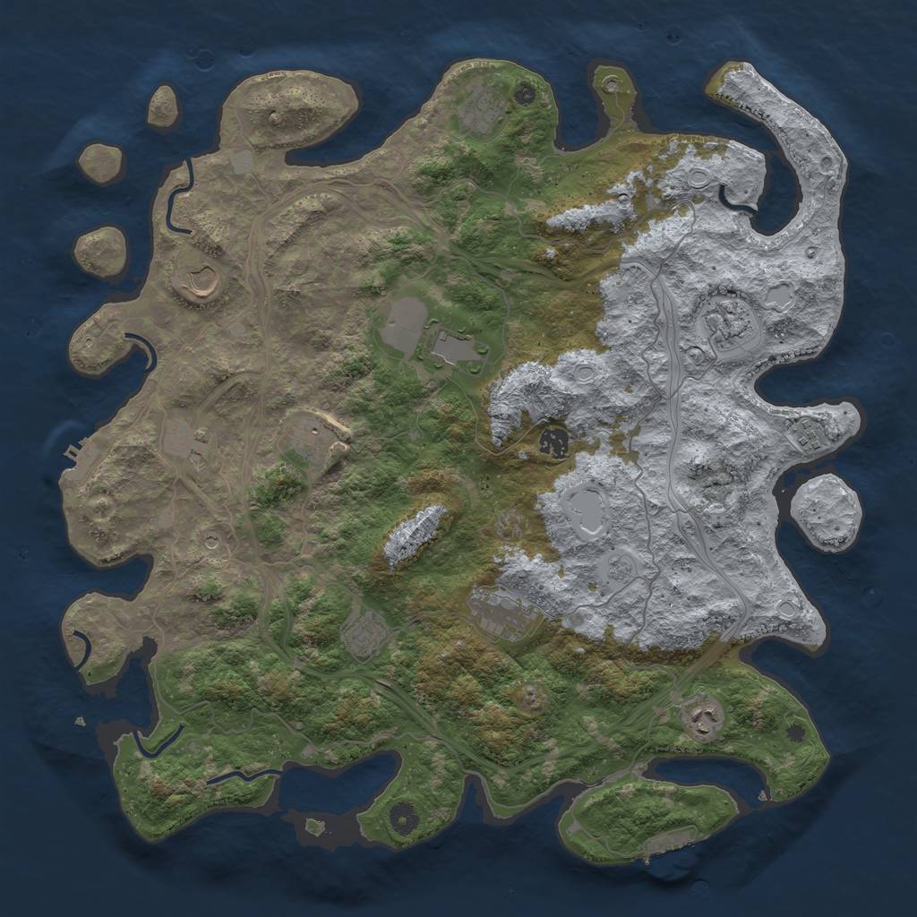 Rust Map: Procedural Map, Size: 4500, Seed: 19780, 20 Monuments