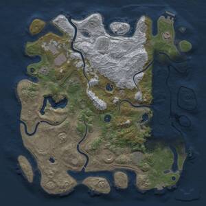 Thumbnail Rust Map: Procedural Map, Size: 4250, Seed: 546352135, 15 Monuments
