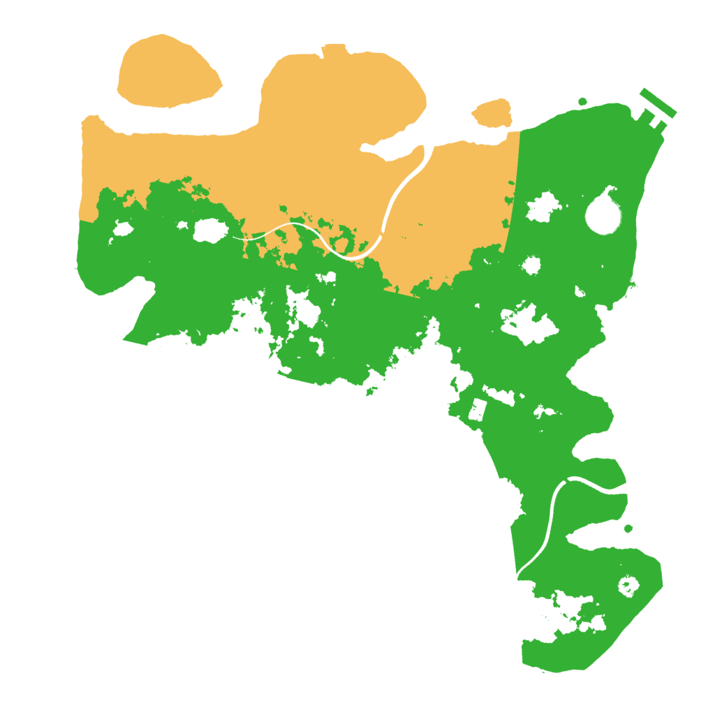 Biome Rust Map: Procedural Map, Size: 3500, Seed: 74134