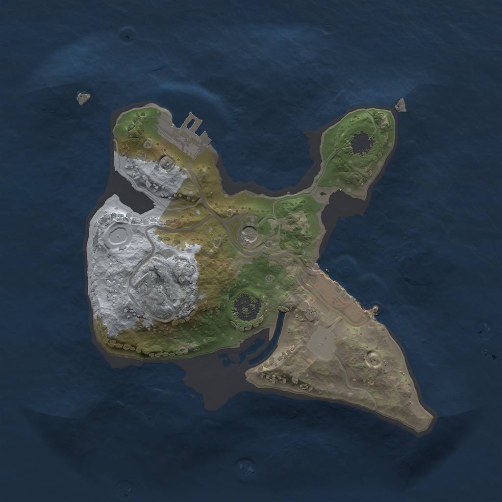 Rust Map: Procedural Map, Size: 1950, Seed: 202300, 8 Monuments