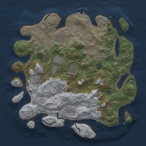 Thumbnail Rust Map: Procedural Map, Size: 3750, Seed: 3000, 19 Monuments