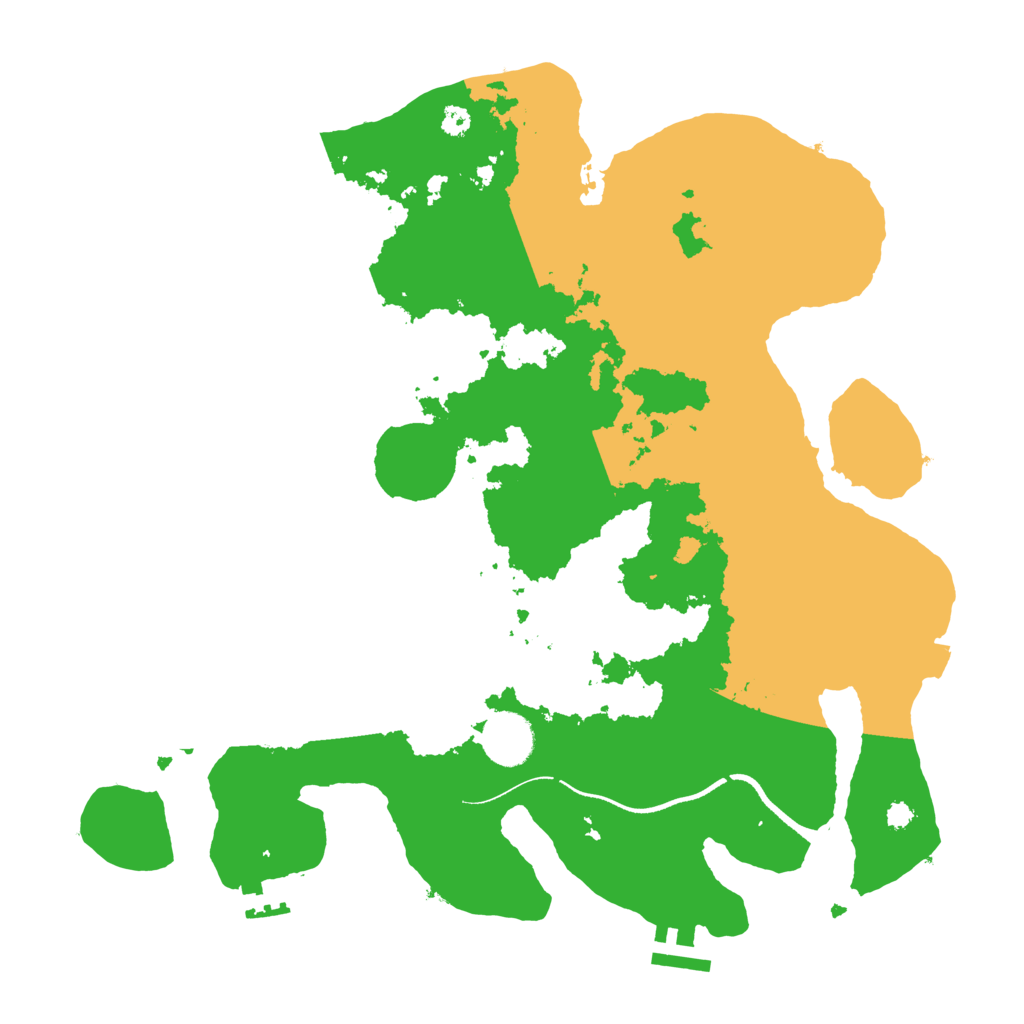 Biome Rust Map: Procedural Map, Size: 3500, Seed: 51221