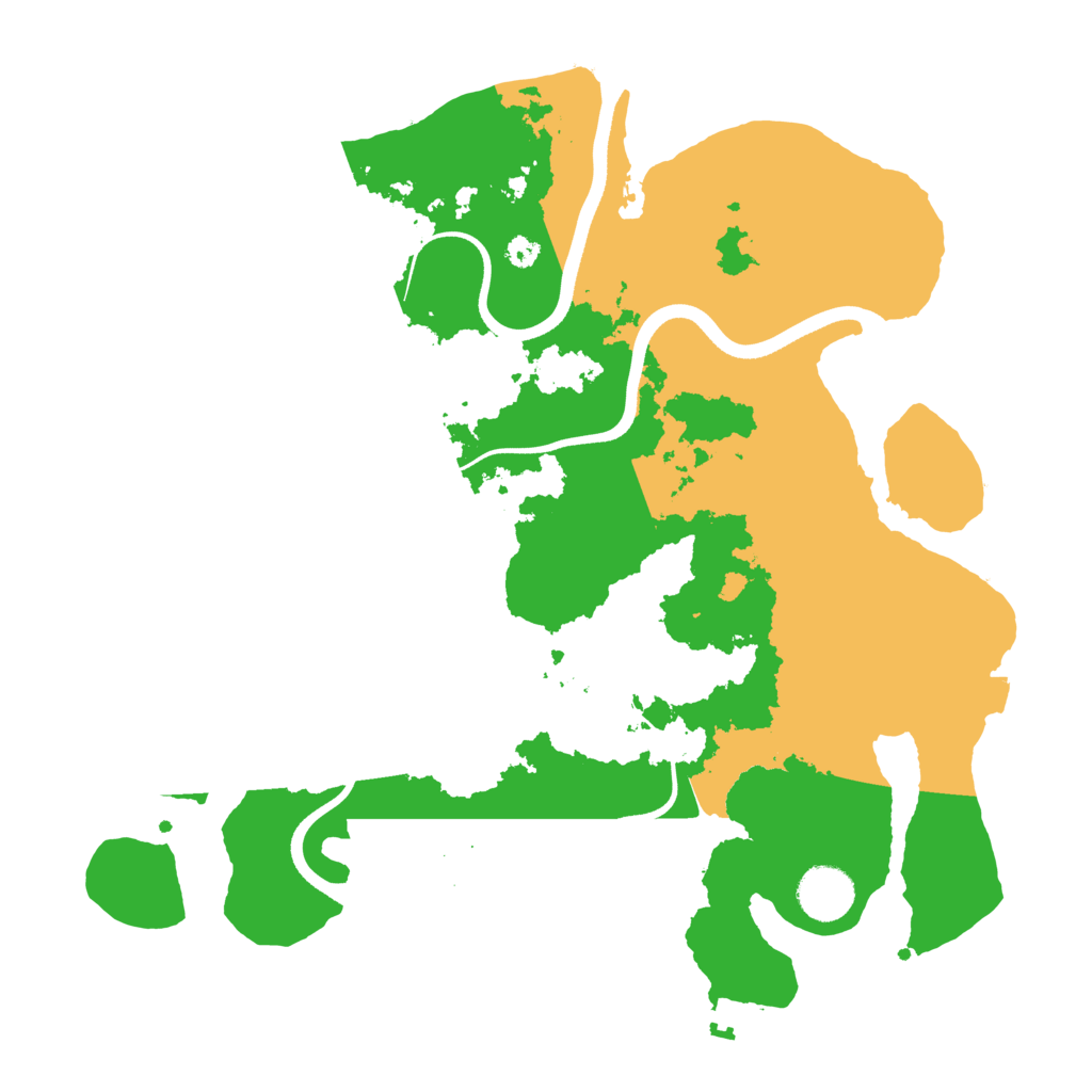 Biome Rust Map: Procedural Map, Size: 3500, Seed: 51221