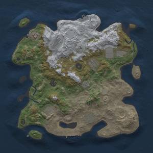 Thumbnail Rust Map: Procedural Map, Size: 3500, Seed: 126, 18 Monuments