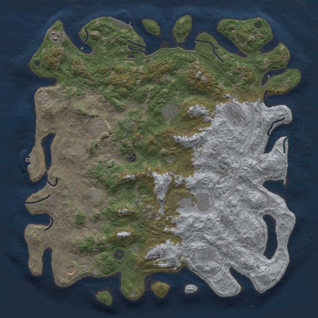 Rust Map: Procedural Map, Size: 4750, Seed: 5767810, 20 Monuments