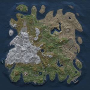 Thumbnail Rust Map: Procedural Map, Size: 4000, Seed: 7530, 13 Monuments