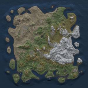 Thumbnail Rust Map: Procedural Map, Size: 4500, Seed: 109611601, 20 Monuments