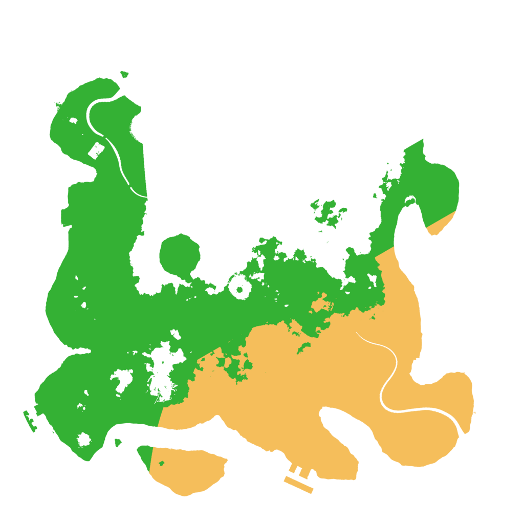 Biome Rust Map: Procedural Map, Size: 3500, Seed: 29483