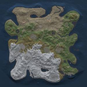 Thumbnail Rust Map: Procedural Map, Size: 3500, Seed: 858971547, 18 Monuments