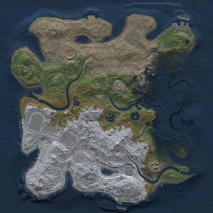 Thumbnail Rust Map: Procedural Map, Size: 3500, Seed: 858971547, 14 Monuments