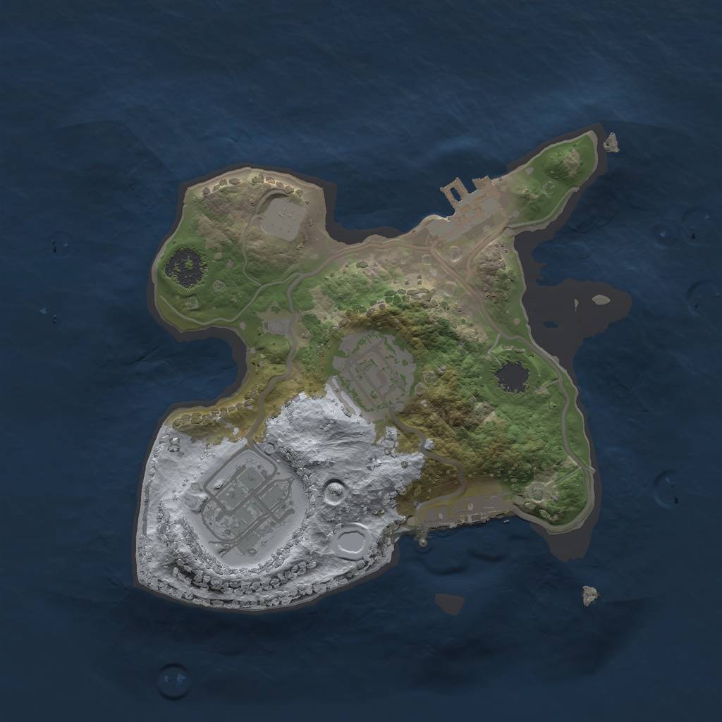 Rust Map: Procedural Map, Size: 2000, Seed: 90769554, 9 Monuments