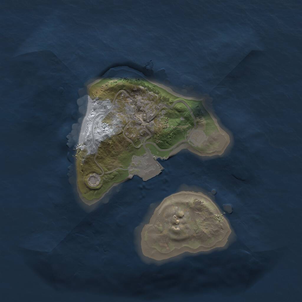 Rust Map: Procedural Map, Size: 1500, Seed: 1304467027, 1 Monuments