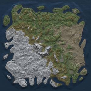 Thumbnail Rust Map: Procedural Map, Size: 6000, Seed: 831945296, 20 Monuments
