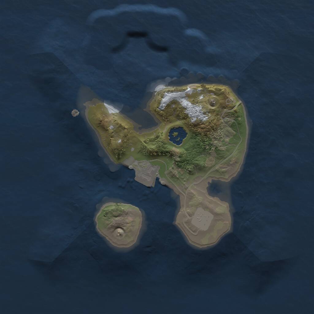Rust Map: Procedural Map, Size: 1750, Seed: 824236109, 1 Monuments