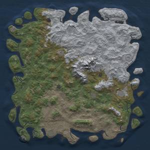 Thumbnail Rust Map: Procedural Map, Size: 6000, Seed: 99, 20 Monuments