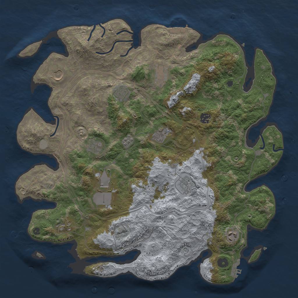 Rust Map: Procedural Map, Size: 4250, Seed: 751123205, 20 Monuments