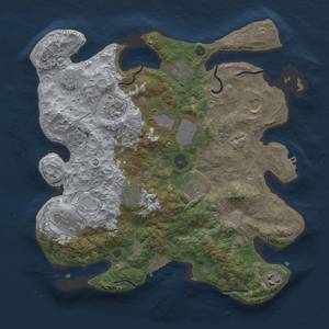 Thumbnail Rust Map: Procedural Map, Size: 3500, Seed: 1179575205, 18 Monuments