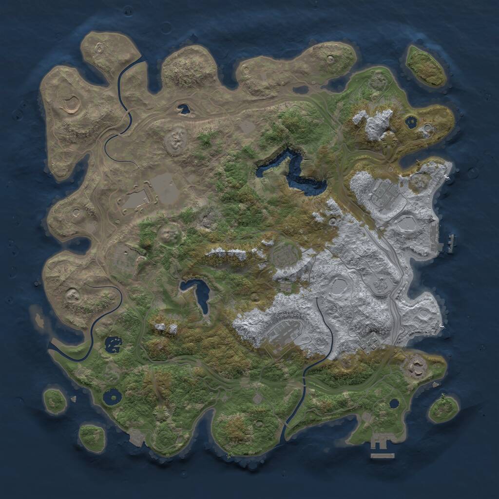 Rust Map: Procedural Map, Size: 4250, Seed: 493015821, 15 Monuments