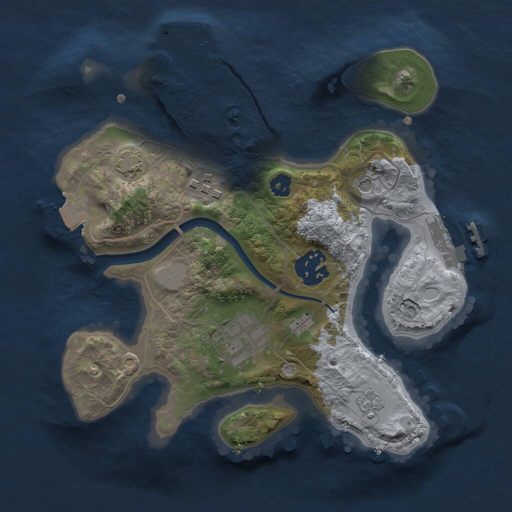 Rust Map: Procedural Map, Size: 2300, Seed: 42566, 9 Monuments