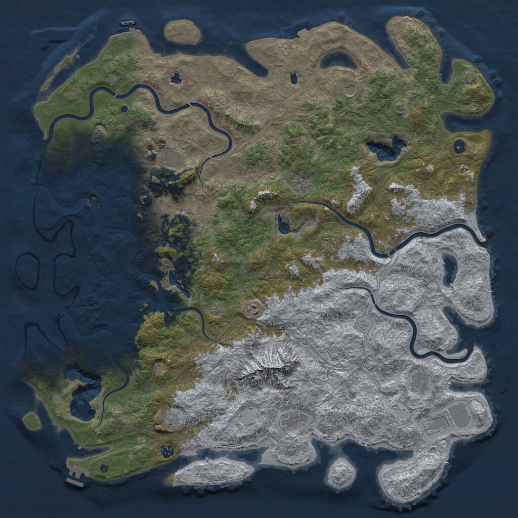 Rust Map: Procedural Map, Size: 6000, Seed: 12112020, 17 Monuments