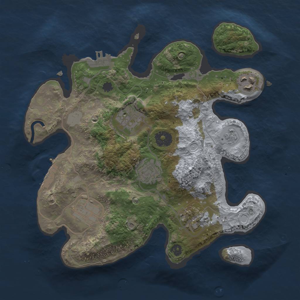 Rust Map: Procedural Map, Size: 2700, Seed: 3022, 13 Monuments