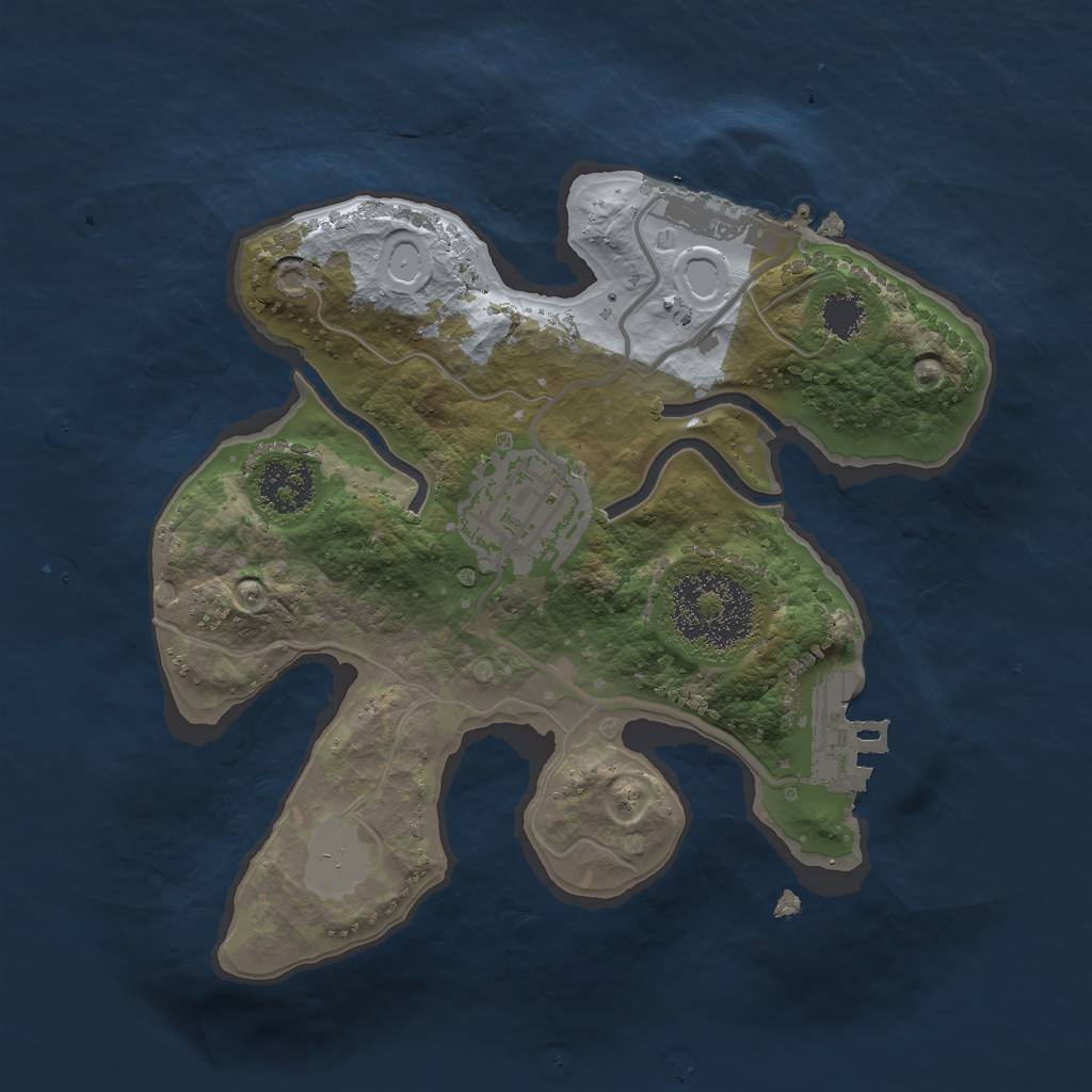 Rust Map: Procedural Map, Size: 2000, Seed: 897009941, 8 Monuments