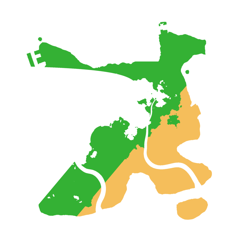 Biome Rust Map: Procedural Map, Size: 2500, Seed: 549561
