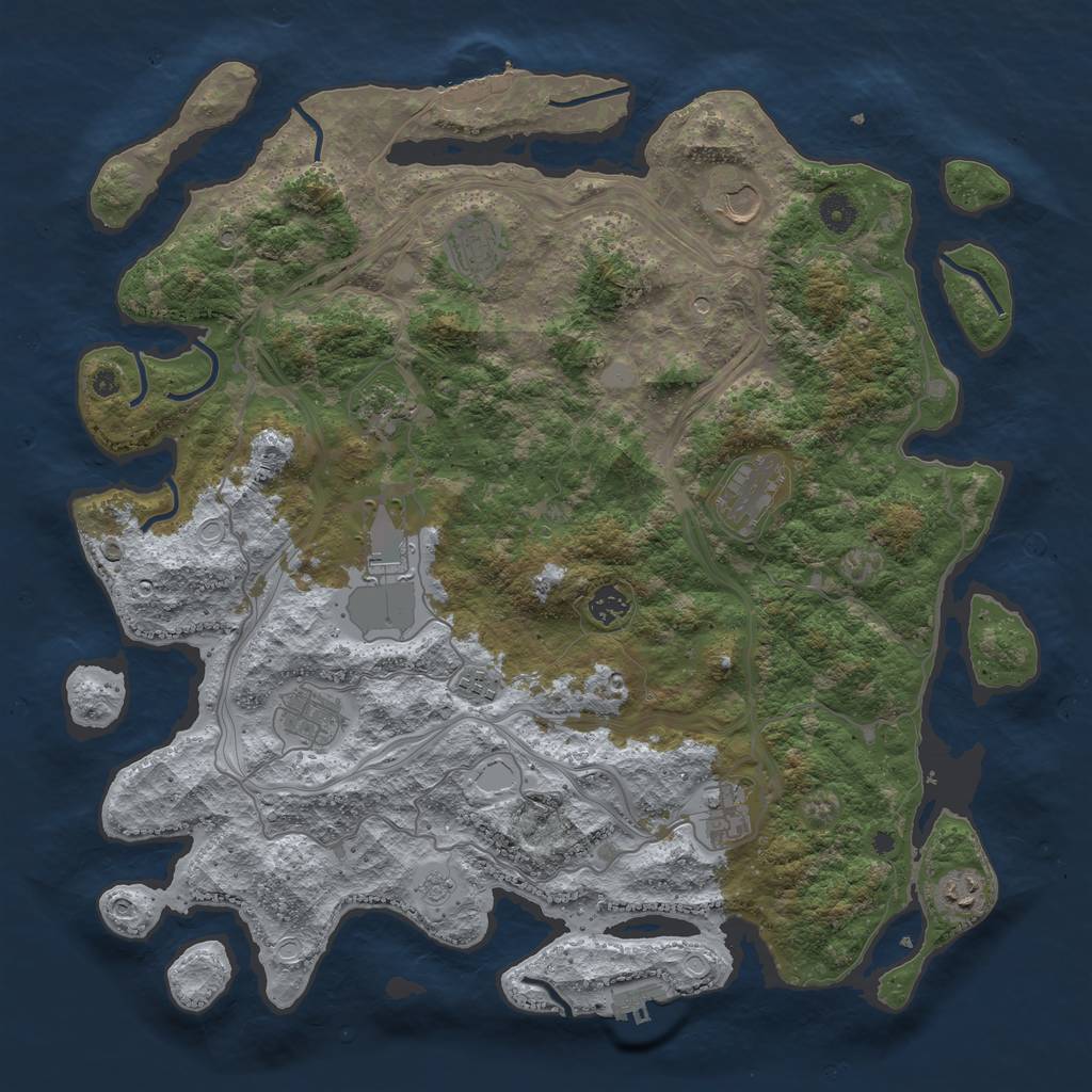 Rust Map: Procedural Map, Size: 4300, Seed: 13850, 19 Monuments