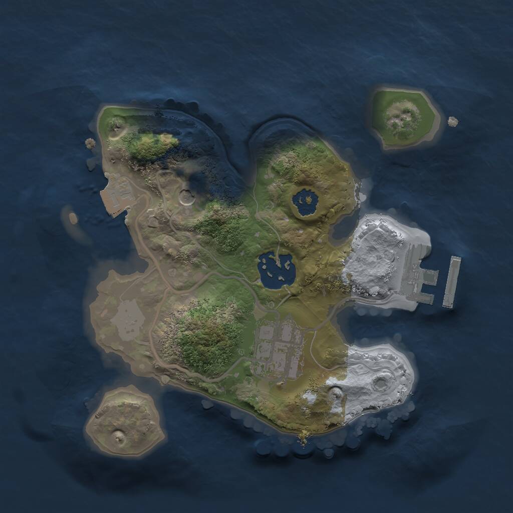 Rust Map: Procedural Map, Size: 2000, Seed: 723, 5 Monuments