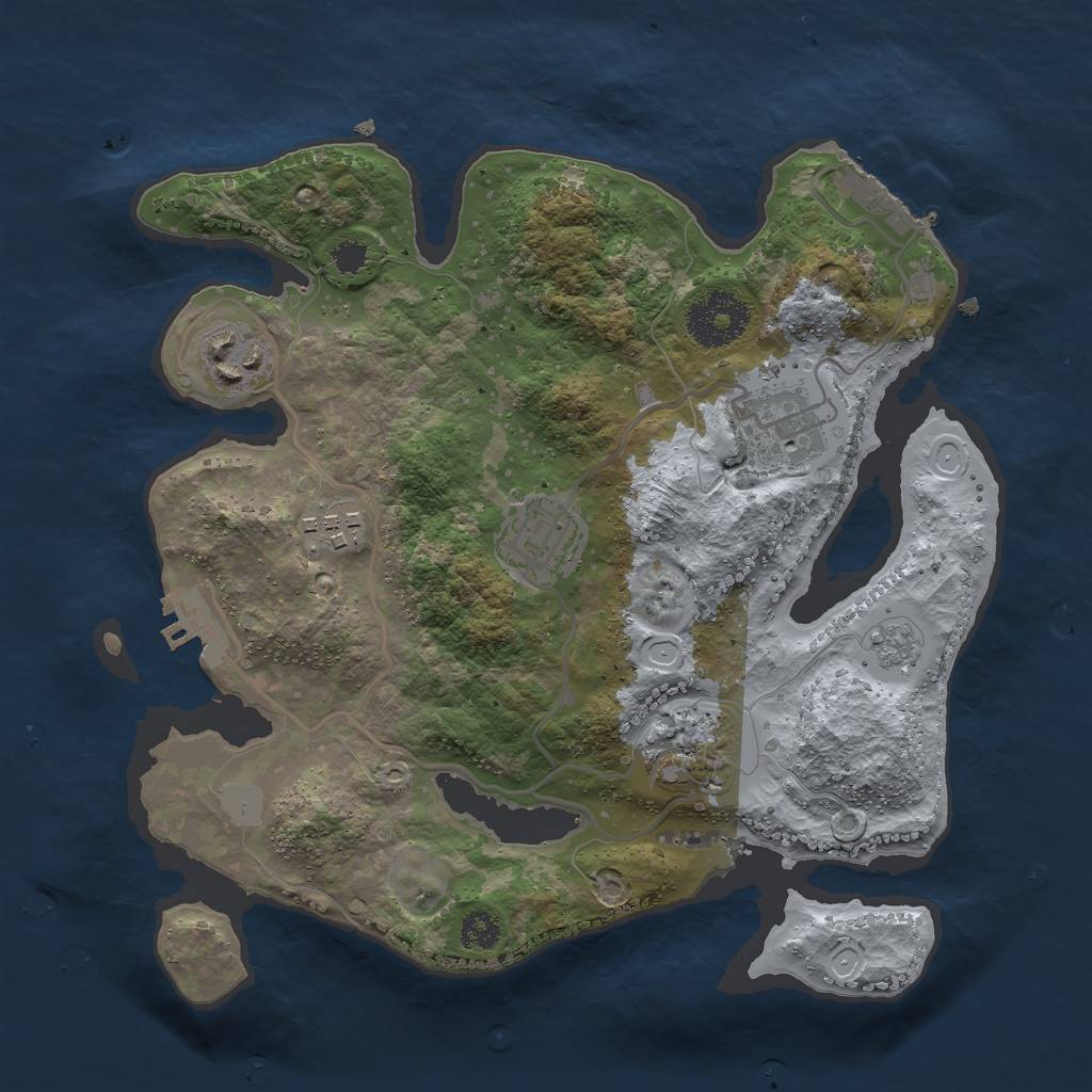 Rust Map: Procedural Map, Size: 2800, Seed: 723, 13 Monuments