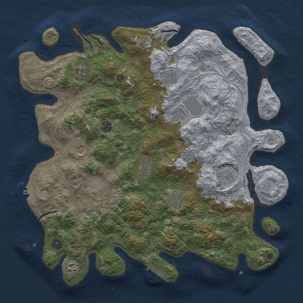 Rust Map: Procedural Map, Size: 4250, Seed: 20220831, 20 Monuments