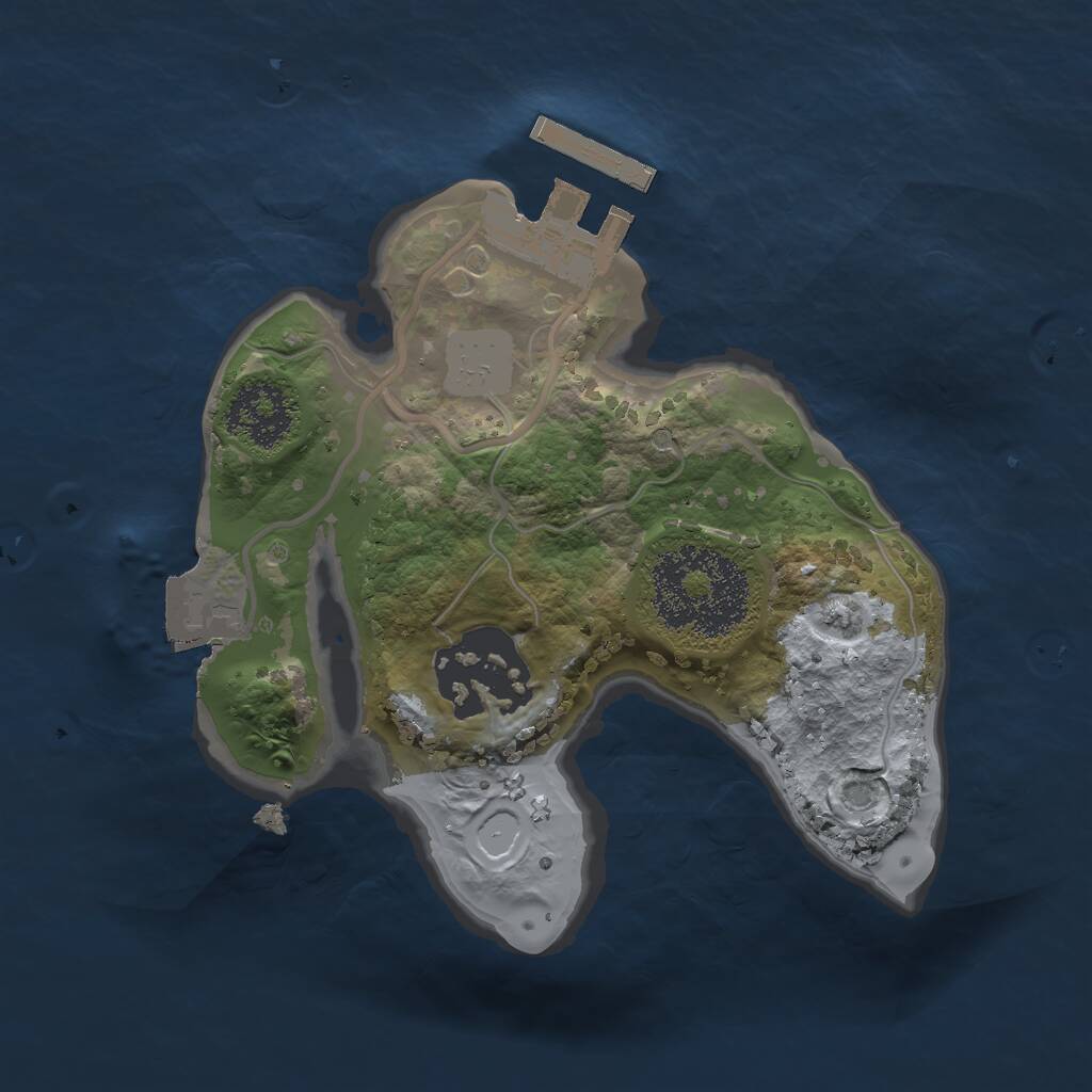 Rust Map: Procedural Map, Size: 1700, Seed: 18768, 3 Monuments