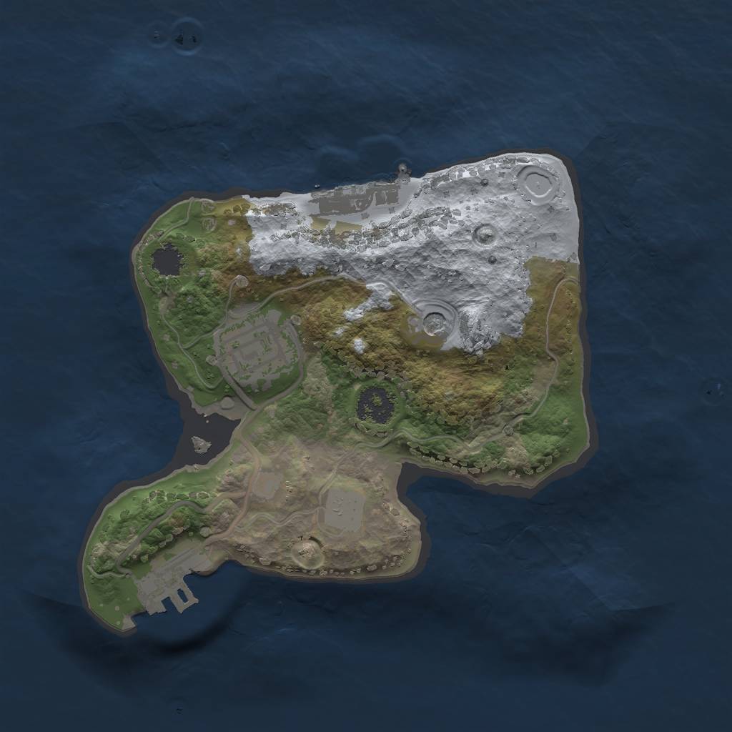 Rust Map: Procedural Map, Size: 2000, Seed: 6262623, 9 Monuments