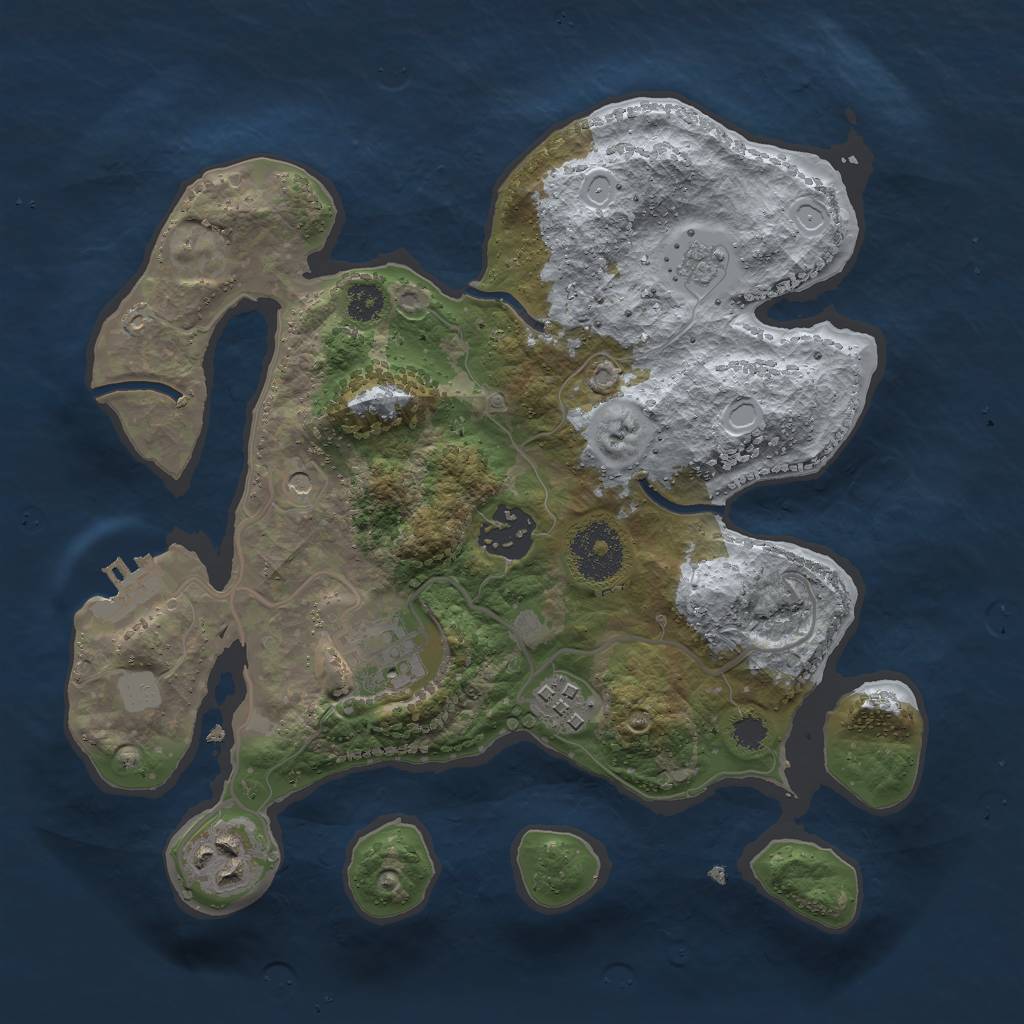 Rust Map: Procedural Map, Size: 2800, Seed: 111542531, 12 Monuments