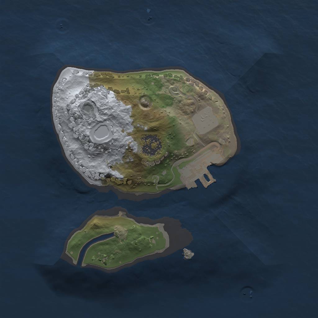 Rust Map: Procedural Map, Size: 1500, Seed: 958211, 5 Monuments