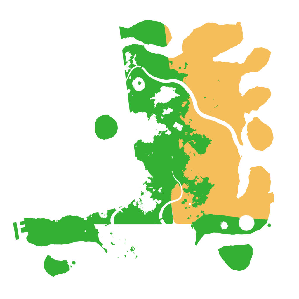 Biome Rust Map: Procedural Map, Size: 3500, Seed: 958211