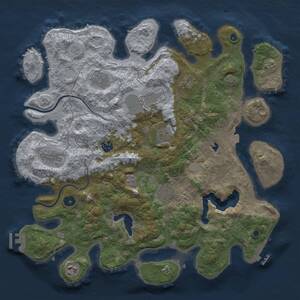Thumbnail Rust Map: Procedural Map, Size: 4000, Seed: 1206097033, 15 Monuments