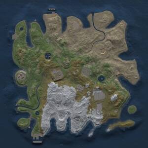 Thumbnail Rust Map: Procedural Map, Size: 3500, Seed: 47113, 13 Monuments