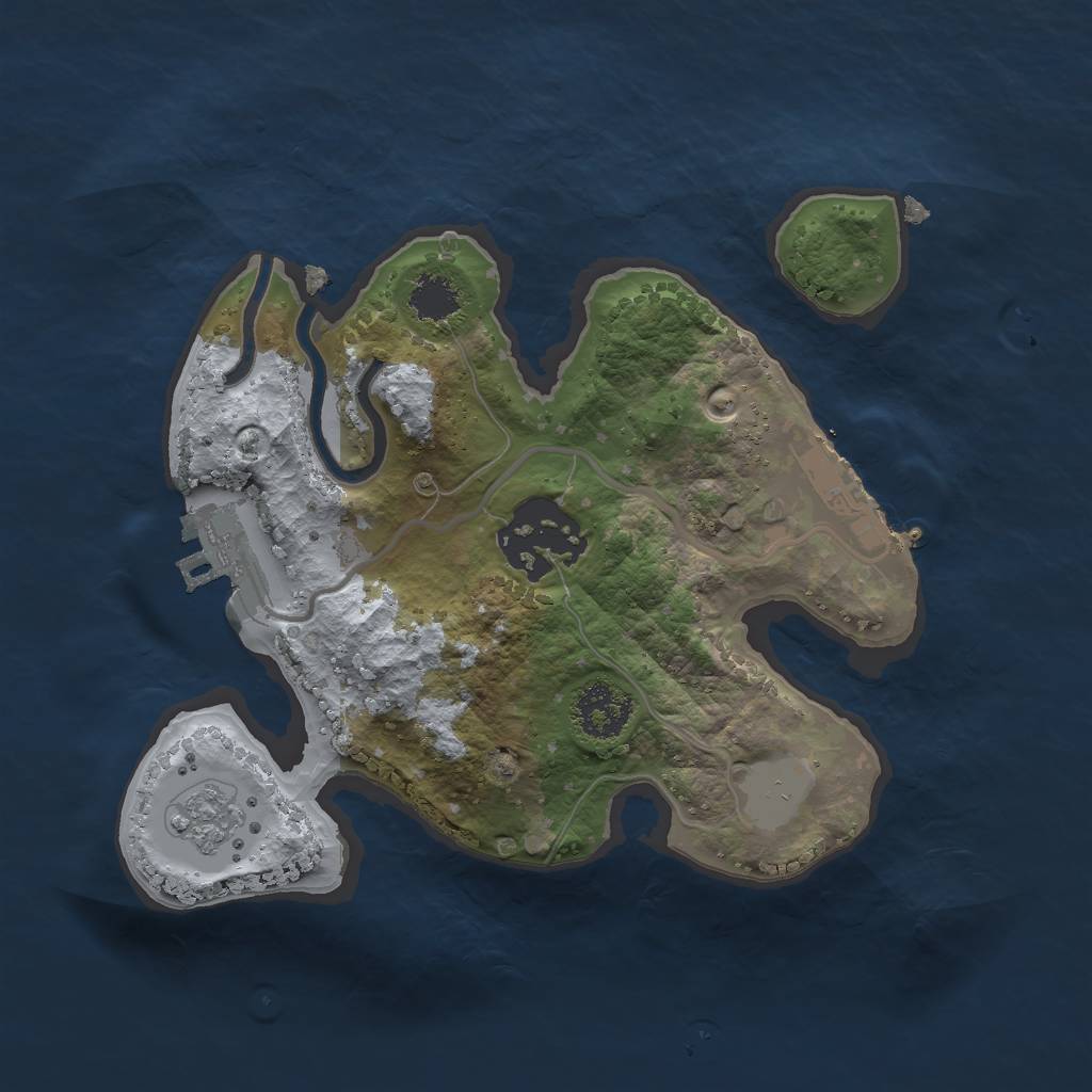 Rust Map: Procedural Map, Size: 2000, Seed: 218964334, 9 Monuments