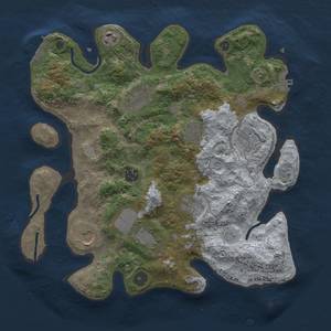 Thumbnail Rust Map: Procedural Map, Size: 3500, Seed: 757534477, 18 Monuments