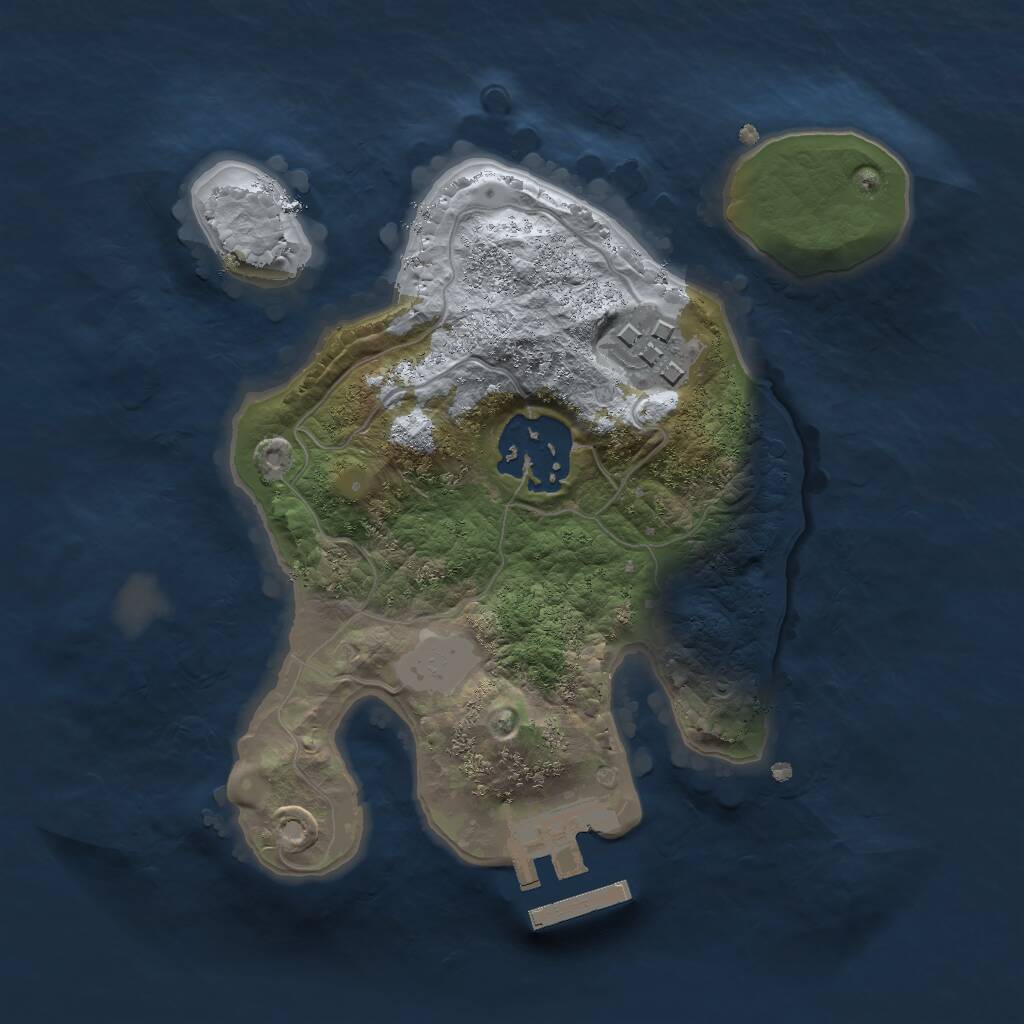 Rust Map: Procedural Map, Size: 2000, Seed: 1162542227, 4 Monuments