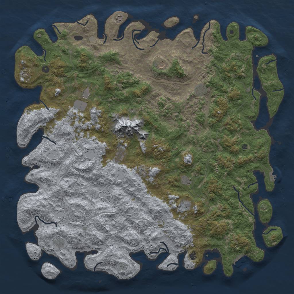 Rust Map: Procedural Map, Size: 6000, Seed: 448844, 20 Monuments