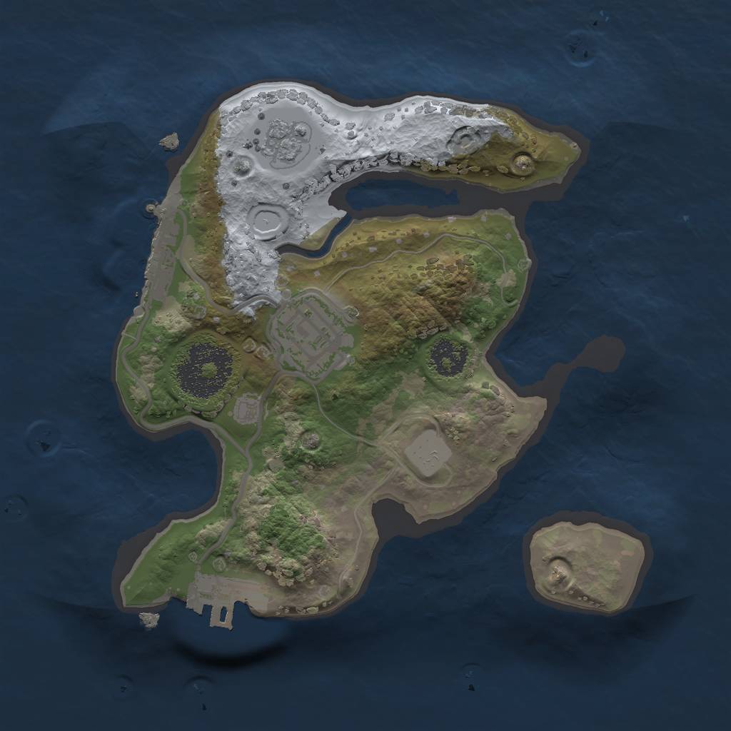 Rust Map: Procedural Map, Size: 2000, Seed: 4707, 9 Monuments
