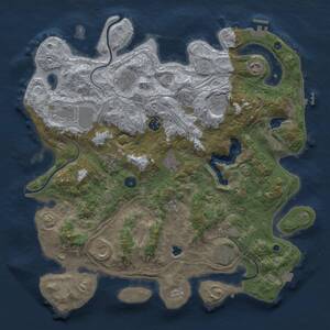 Thumbnail Rust Map: Procedural Map, Size: 4250, Seed: 15, 16 Monuments